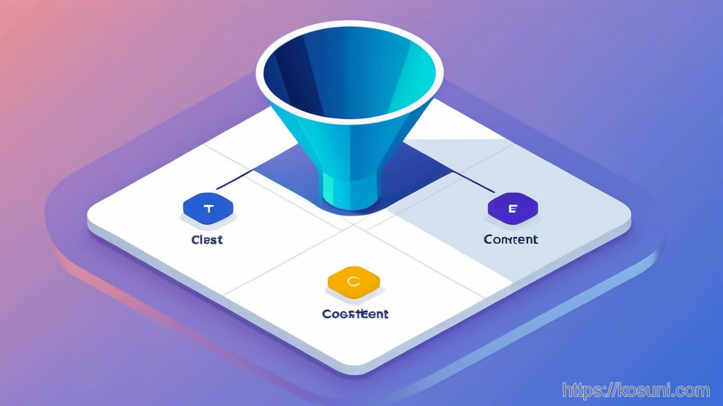 Funnel and content tiles showing intent matching