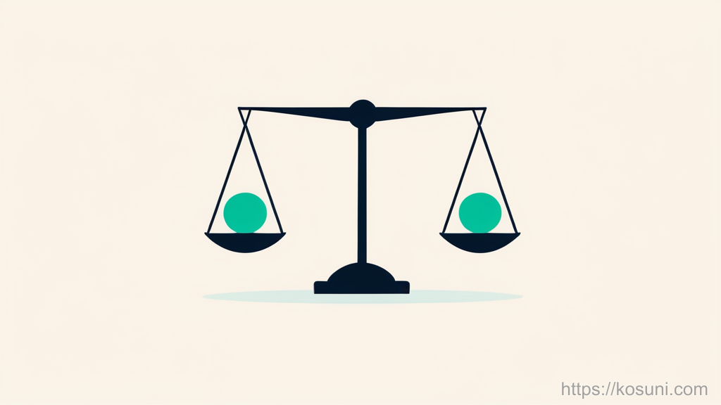 Minimal scale balancing two abstract investment option tokens