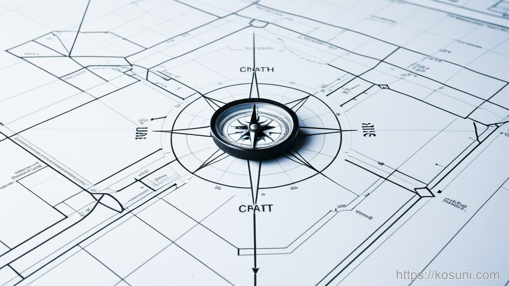 Compass over split path map representing analytics decisions