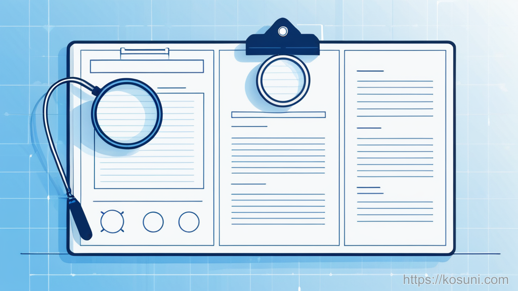 Clipboard checklist and magnifying glass for final tax review