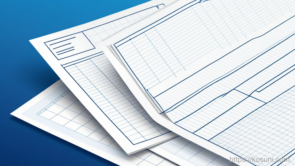 Stacked documents and folder representing tax paperwork gathering