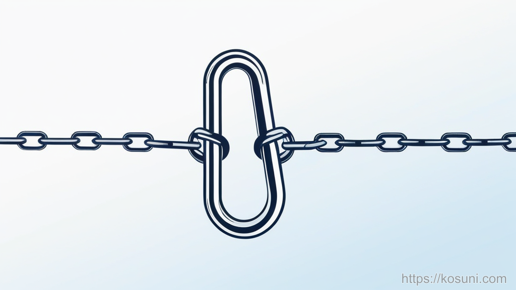 Chain link metaphor for link reputation in emails