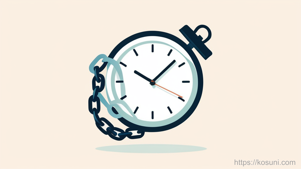 Broken chain link with clock symbolizing async errors