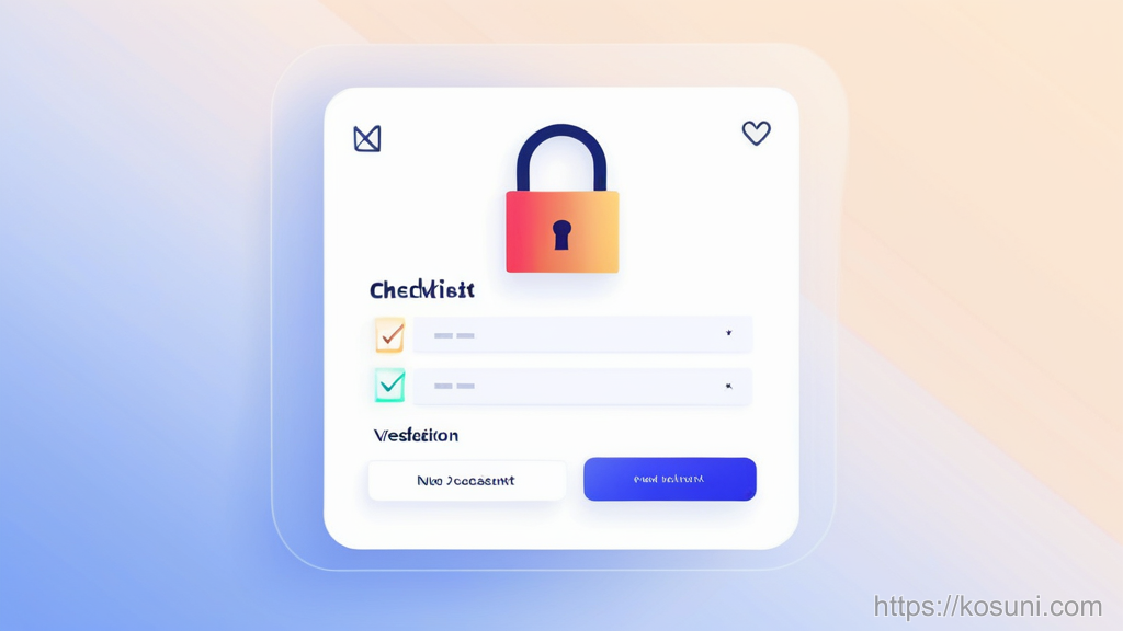 Checklist card and padlock icon for a 2FA test drill