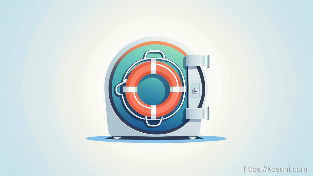 Lifebuoy and small safe representing account recovery options