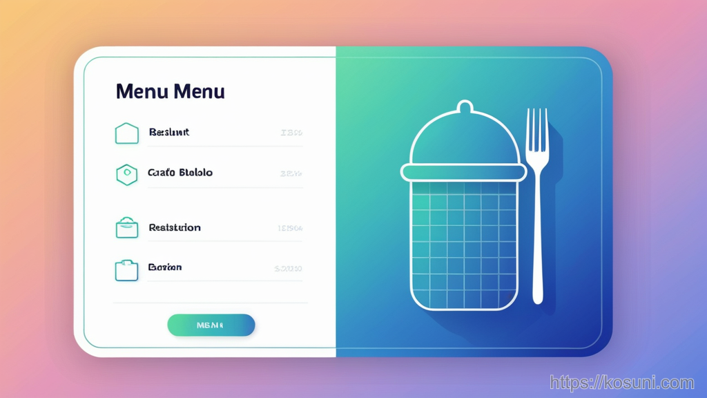 Menu card and location pin symbolizing endpoints and base URL