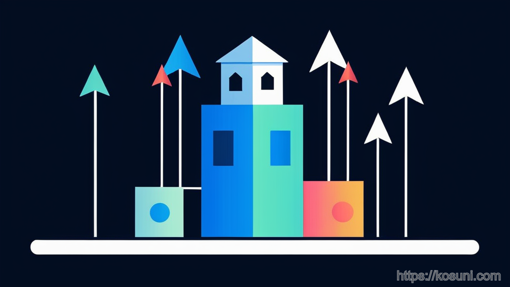 Branching arrows pointing to container, VM, and server choices