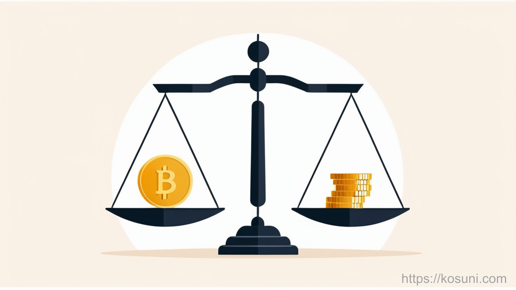 Abstract scale balancing coin and calendar blocks
