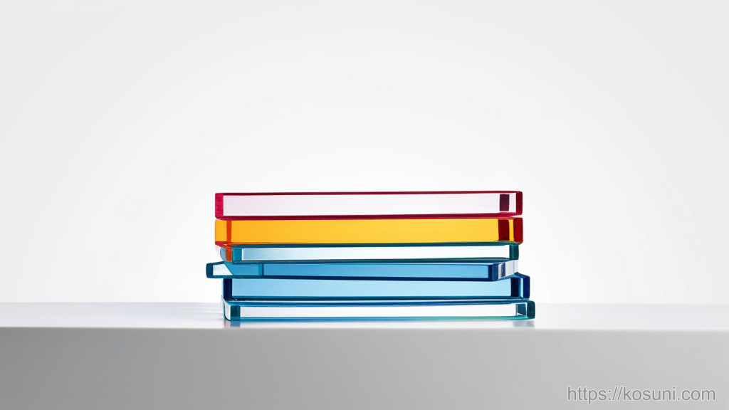 Stacked transparent sheets representing cached layers and assets