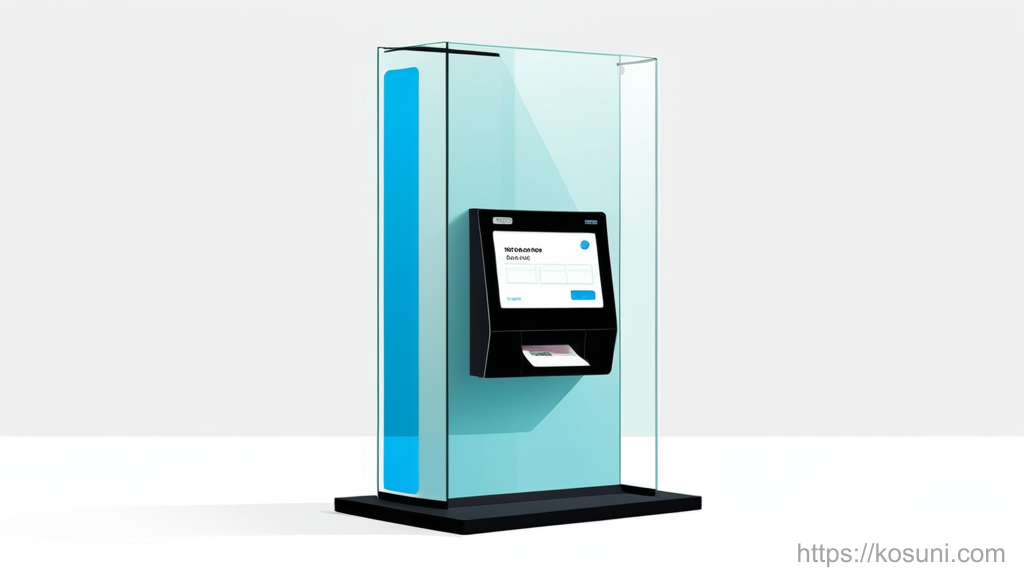 Ticket dispenser and tray symbolizing JavaScript promises and async flow