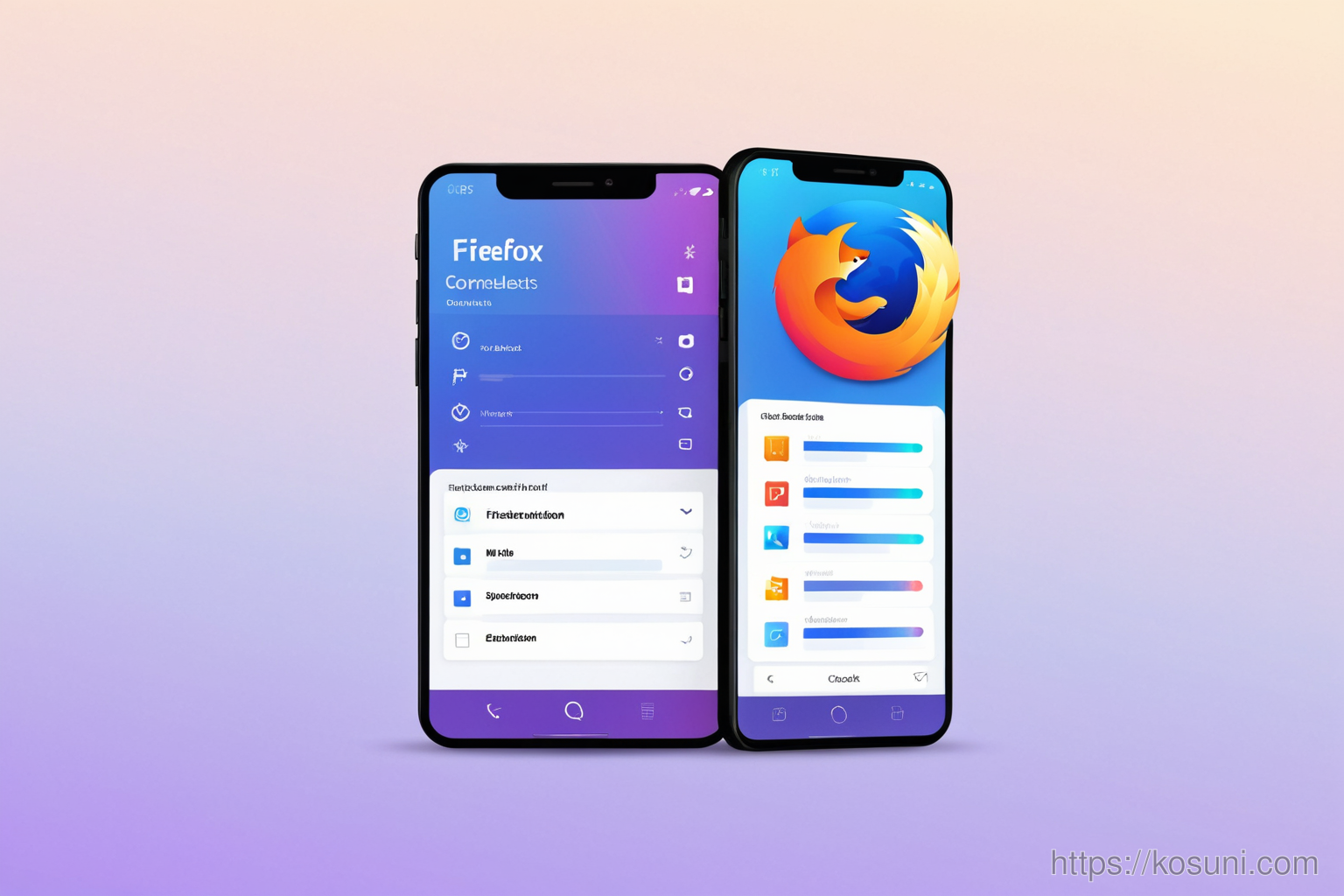 Firefox settings with extensions checklist