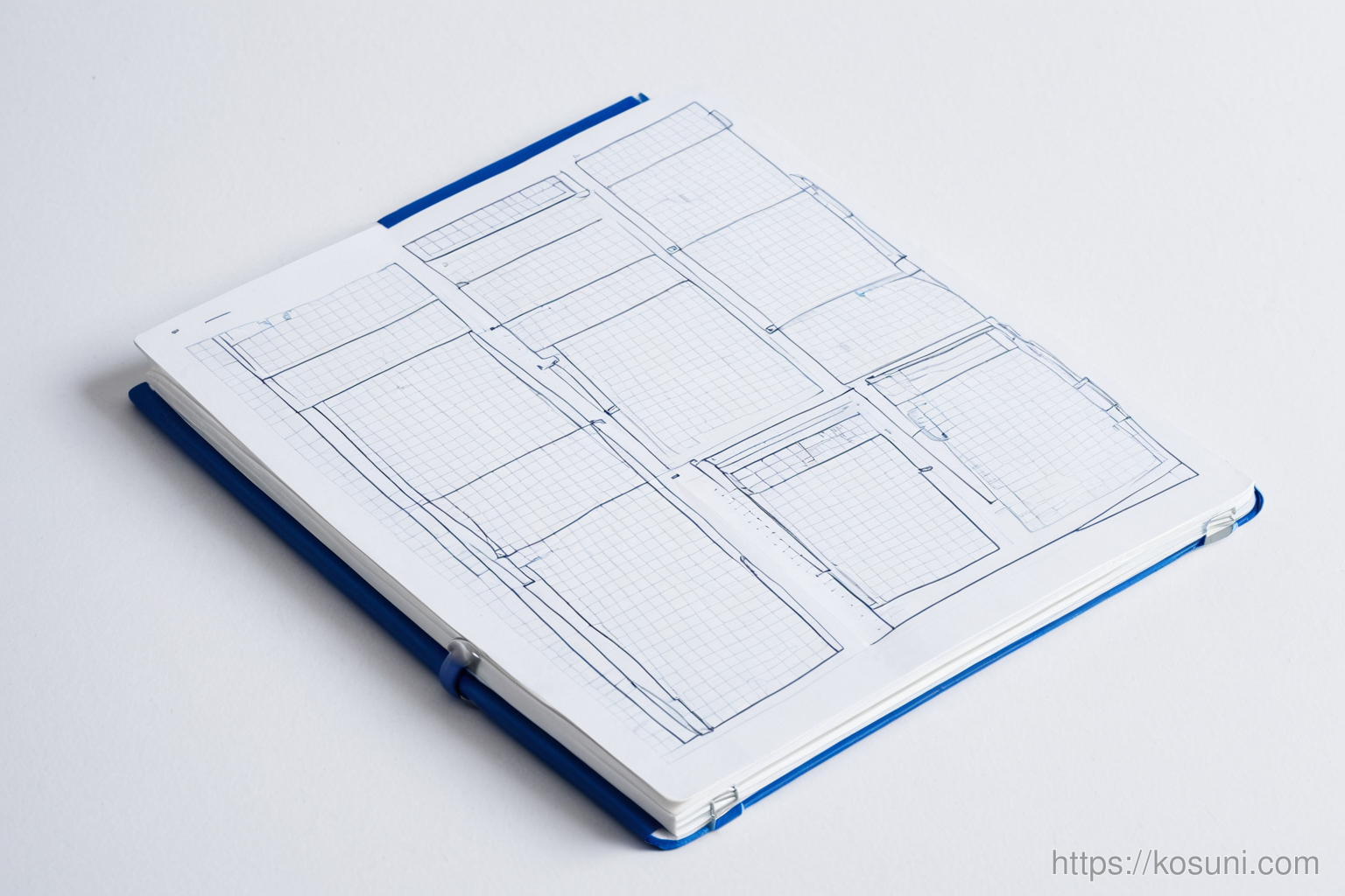 A notebook with Microsoft app icons on its pages