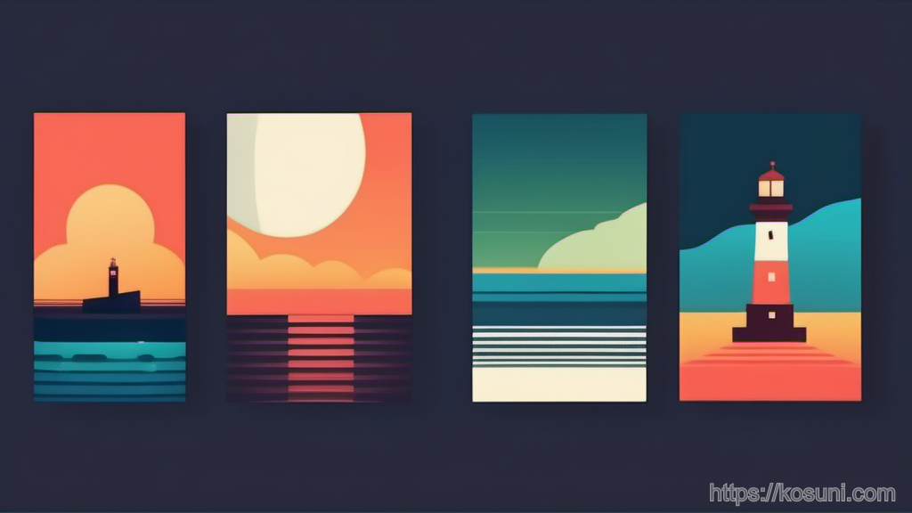 Lighthouse beam highlighting color swatches for contrast