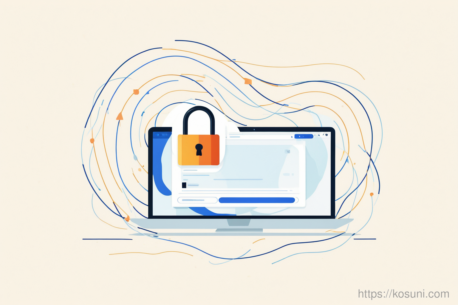 browser window with padlock showing encrypted connection