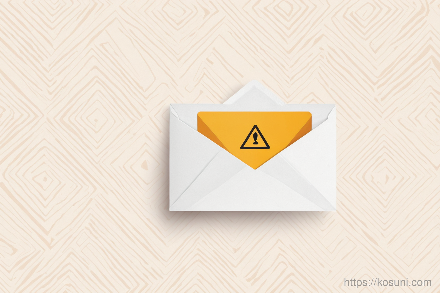 envelope with warning sign representing security update importance