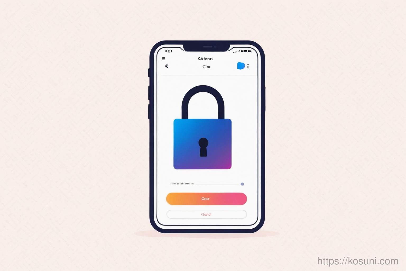 locked padlock with smartphone icon inside