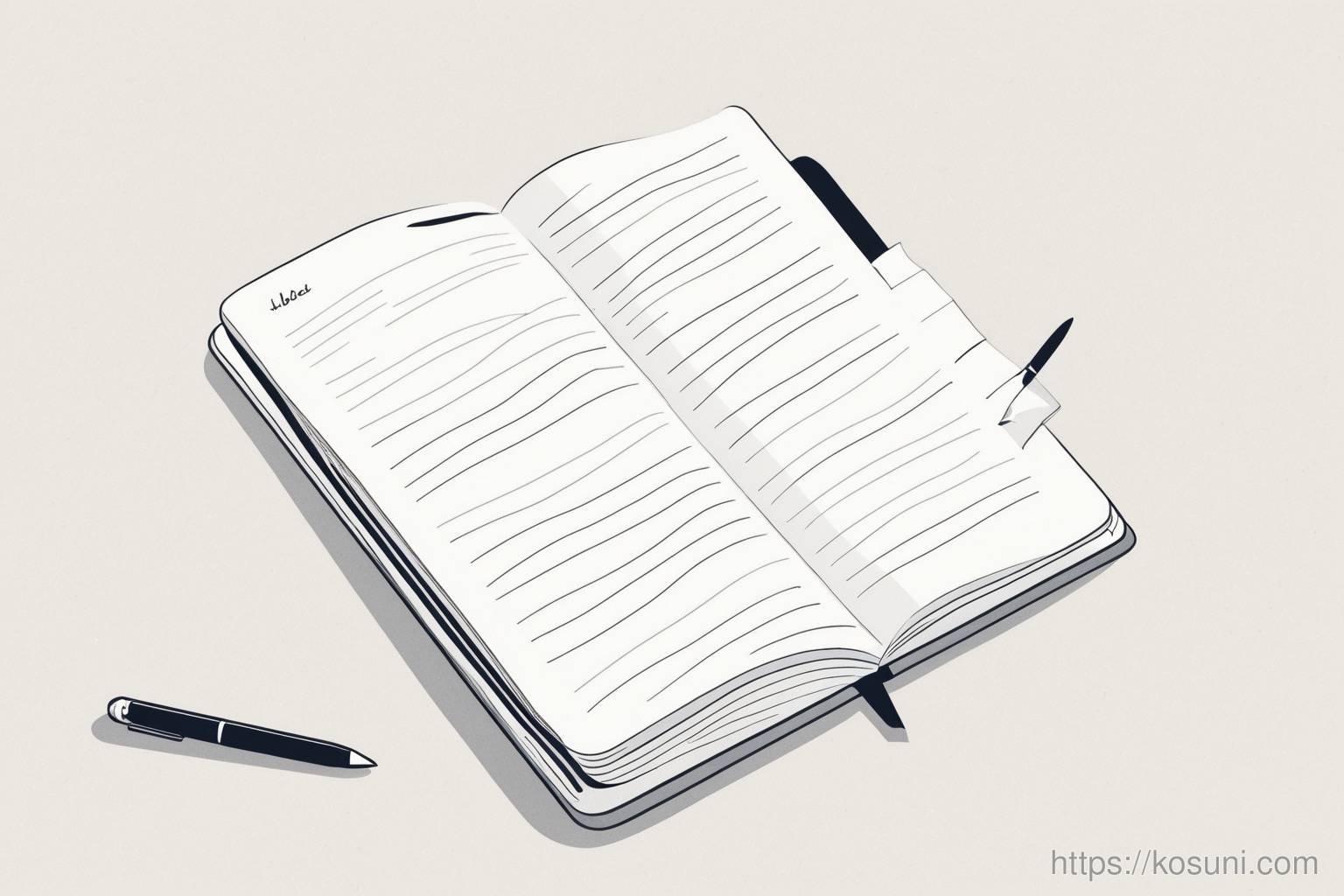 notebook with clear title examples