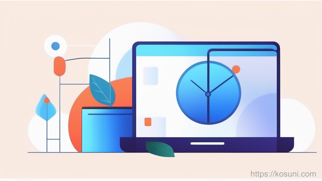 Magnifying glass inspecting a URL bar and tag shapes