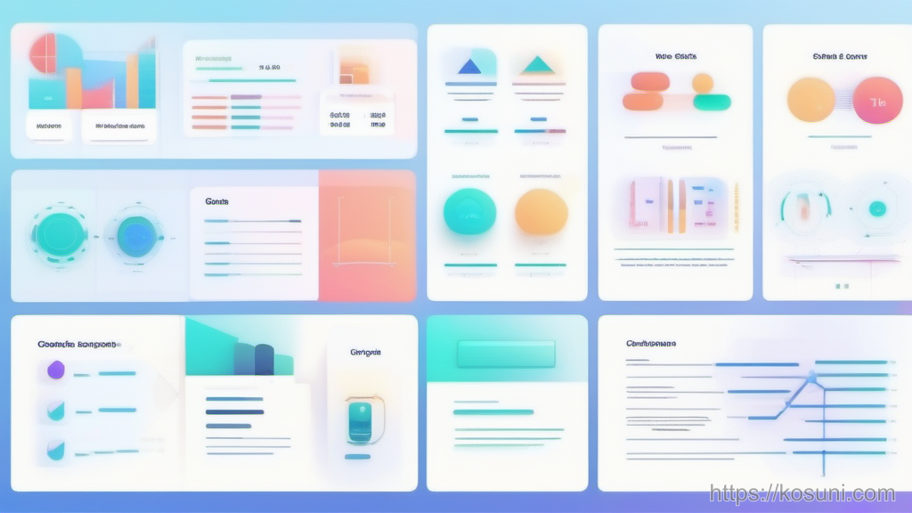 List cards connected to UI tokens and components
