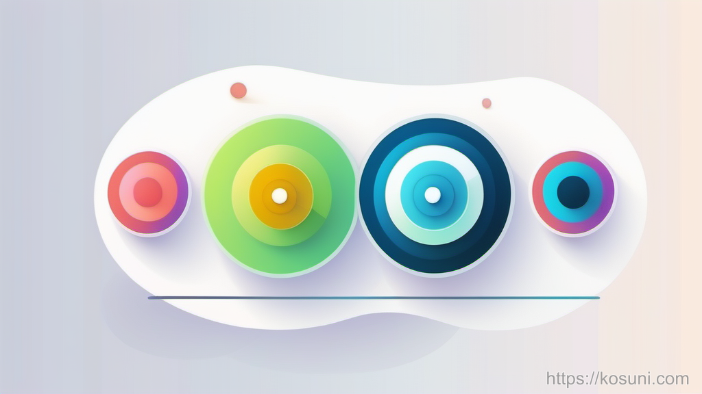 Rounded buttons with touch target rings