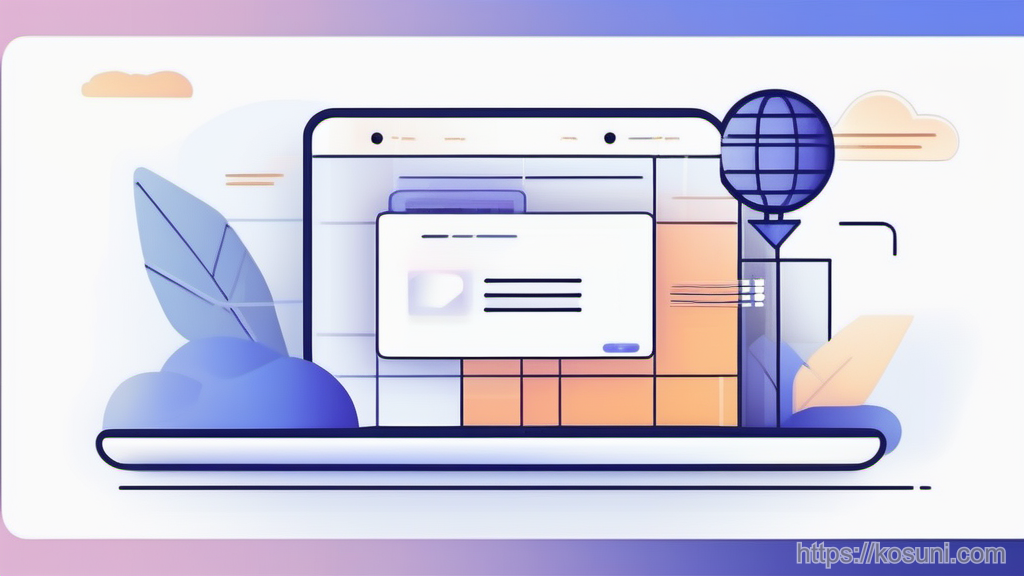 Abstract DNS lookup between globe and server icons