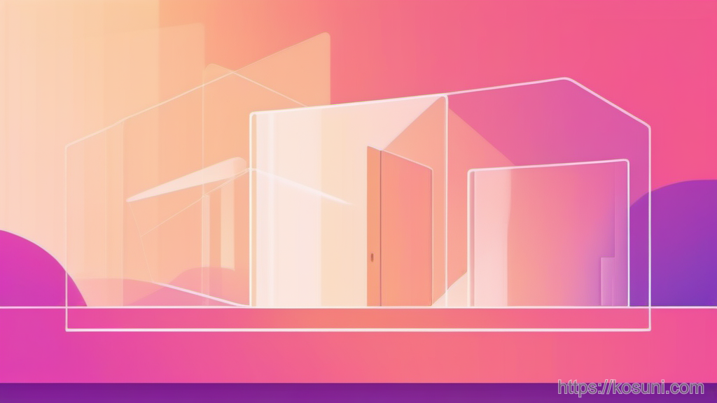 Shield icon over layered translucent cards and network lines