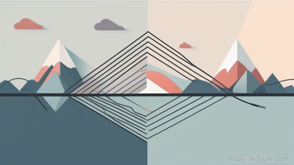 Warning triangle with tangled cable symbolizing problems