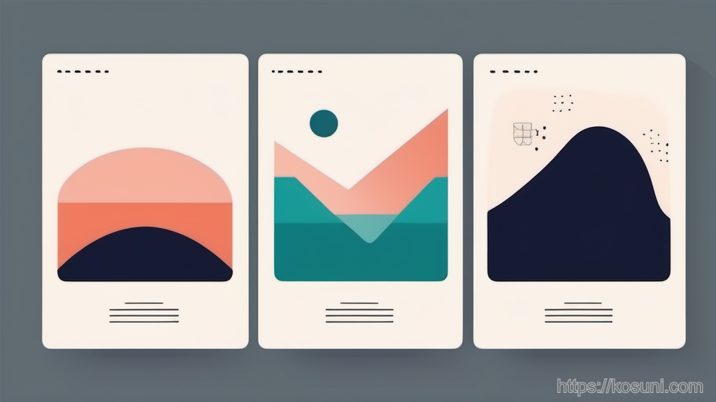 Three colored cards sorting into separate bins