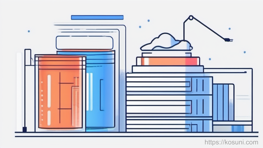 Folder stack flowing into a backup container diagram