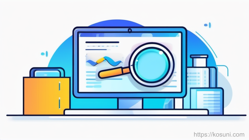 Magnifying glass inspecting a link for live URL test
