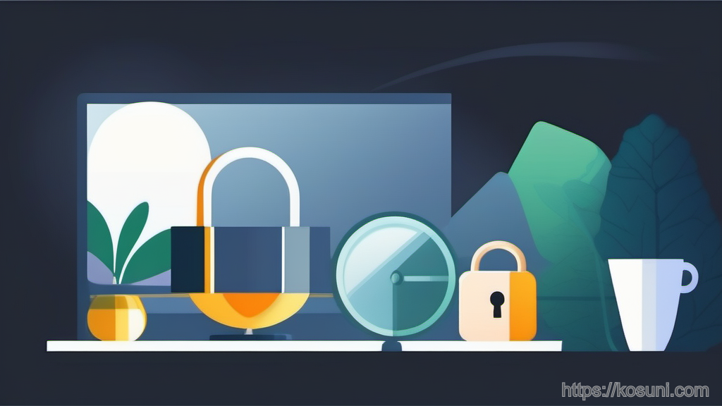 Padlock around a magnifying glass symbolizing private search control