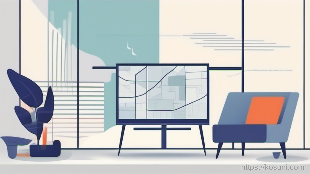 Map turning into a checklist icon on a desk