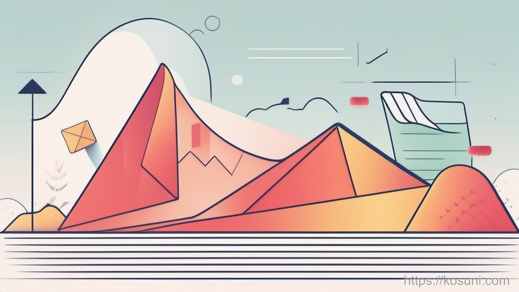 Abstract email funnel from sent to delivered